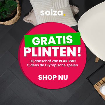 GRATIS PLINTEN bij aanschaf van plak PVC met kortingscode PLINT - Solza.nl