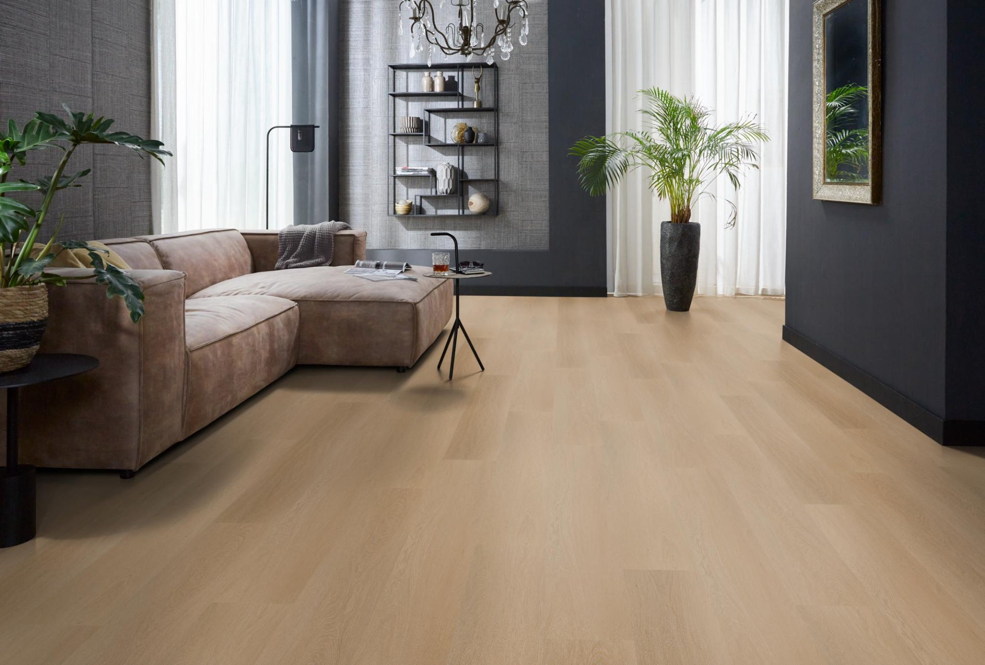 Floorlife Fulham Dark Oak 1611 Dryback PVC Straight Strips