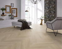 Floorlife Yup Merton Herringbone Beige Dryback PVC