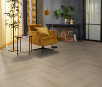 Floorlife Yup Merton Herringbone Beige Dryback PVC