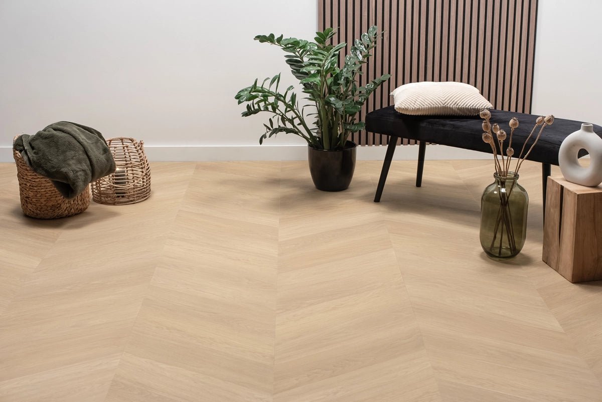 Floer Chevron Plak PVC Natuur Eiken MEGAMAT FLR-3571 - Hongaarse Punt - Solza.nl