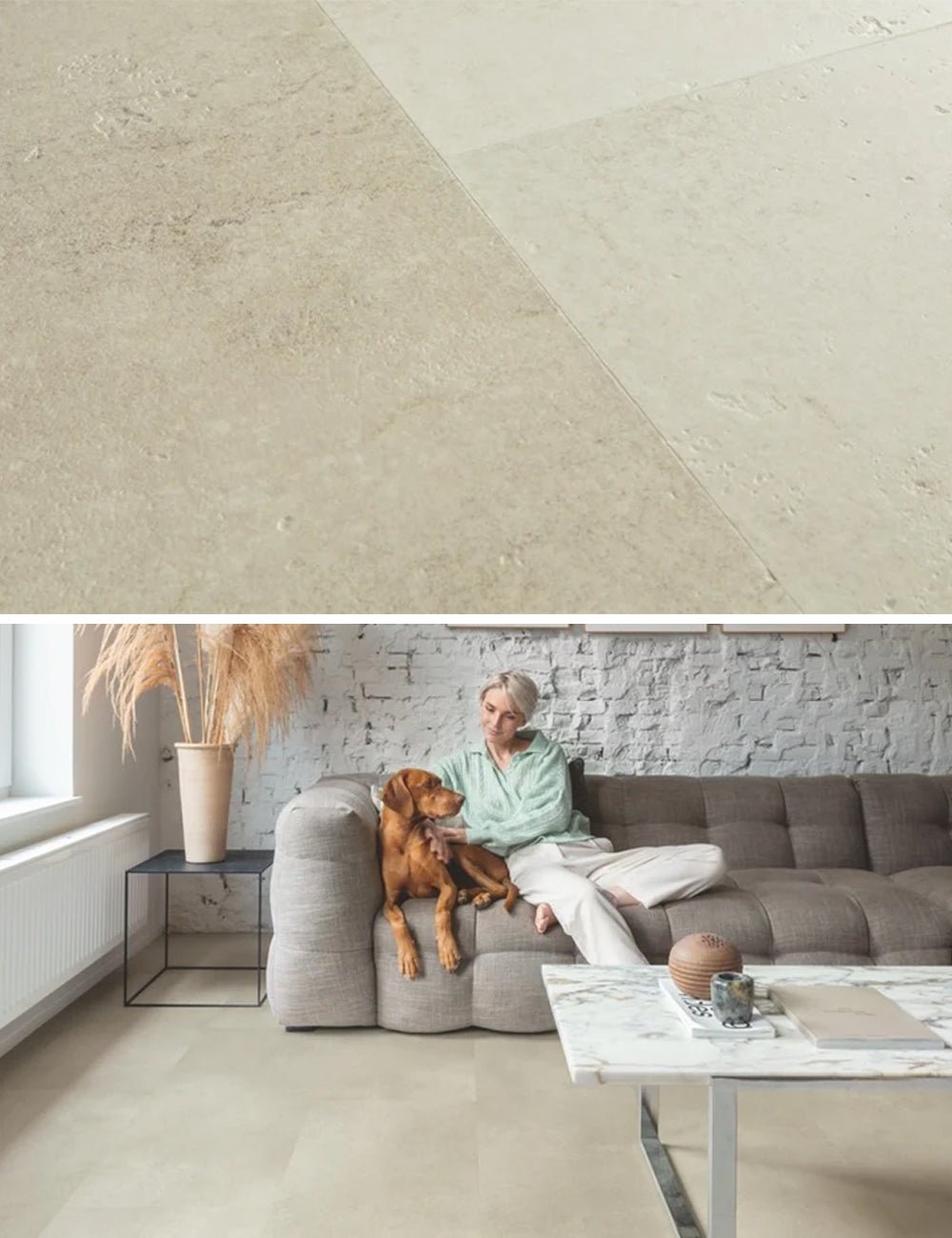 Quick - Step Illume AVMTU40274 Sandstone concrete - Tegel Click PVC - Solza.nl