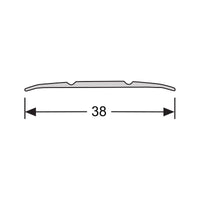 Dilatatieprofiel/Vloerstrip 38mm Eik Grijs Met Zaagsnede 40157 - Solza.nl