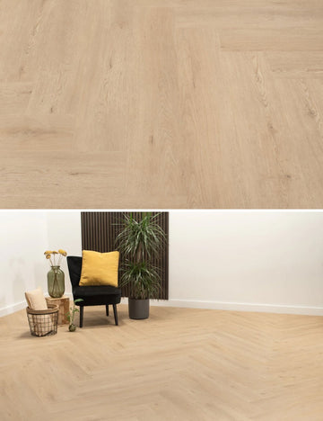 Floer Walvisgraat Click PVC Gaia Grijsbeige FLR-3915