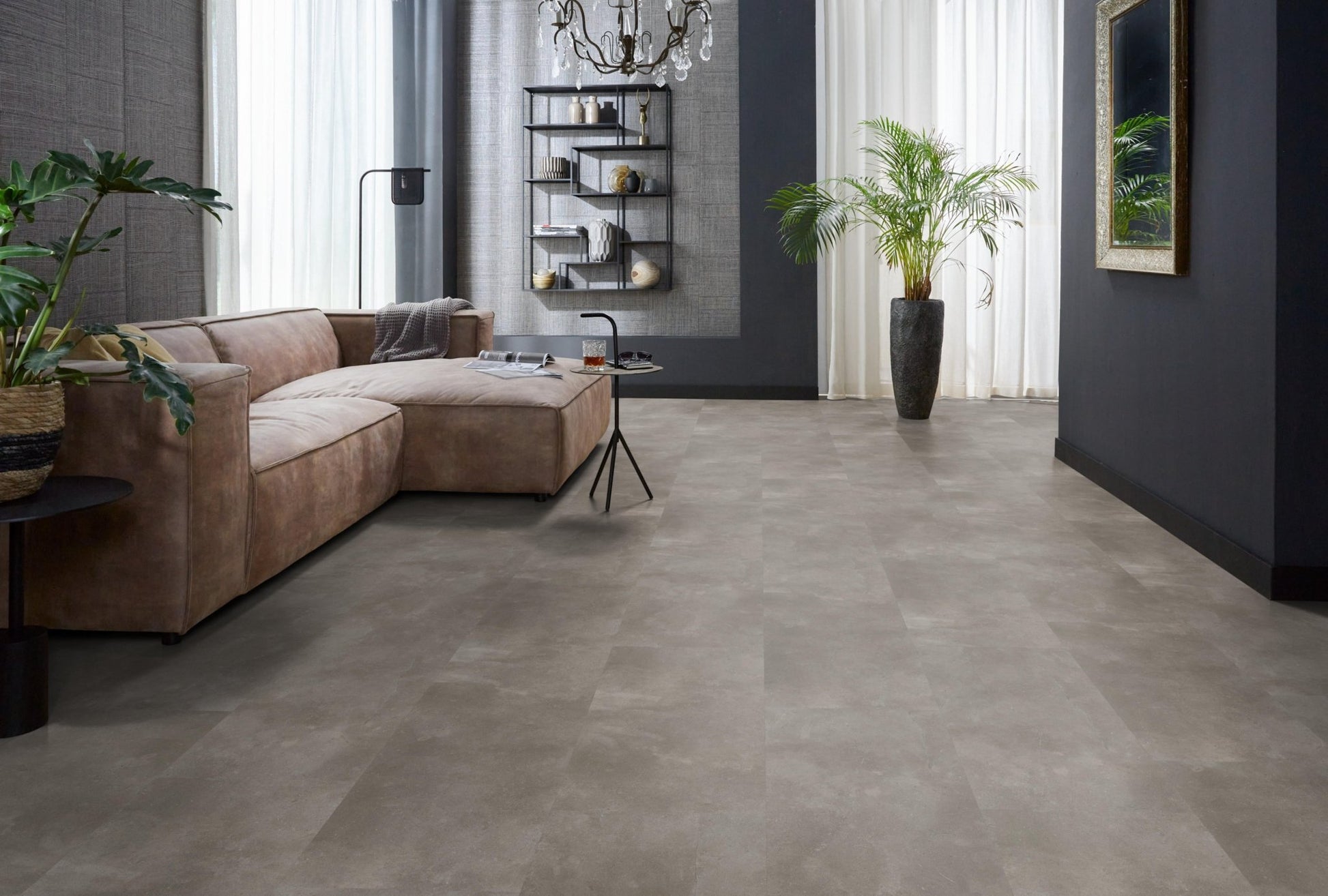 Floorlife Click PVC Tegel Ealing Warm Grey 7410 SRC - Solza.nl