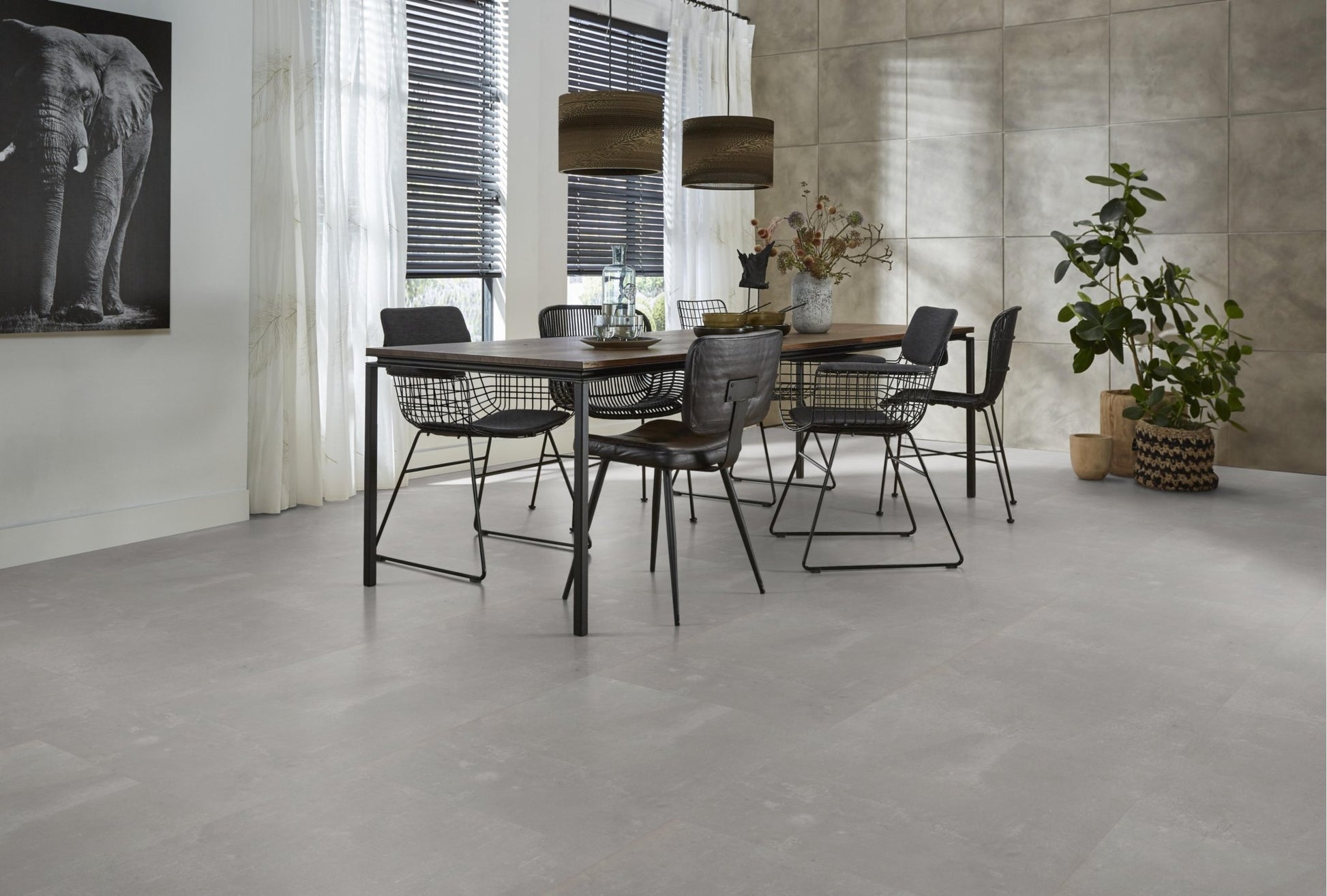 Floorlife Click PVC Tegel Victoria Grey 6212 SRC - Vierkant 61x61 cm - Solza.nl