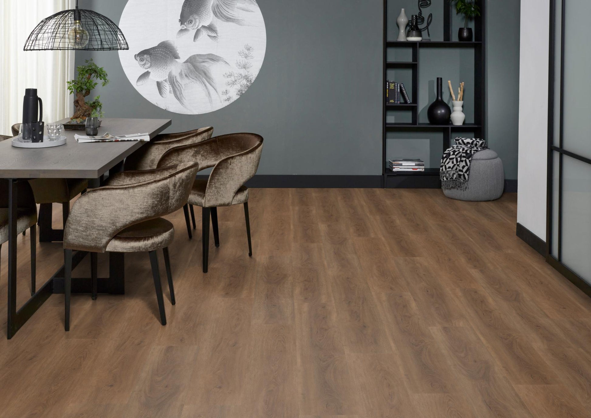 Floorlife Parramatta Warm Brown 1532 Dryback PVC Rechte Stroken - Solza.nl