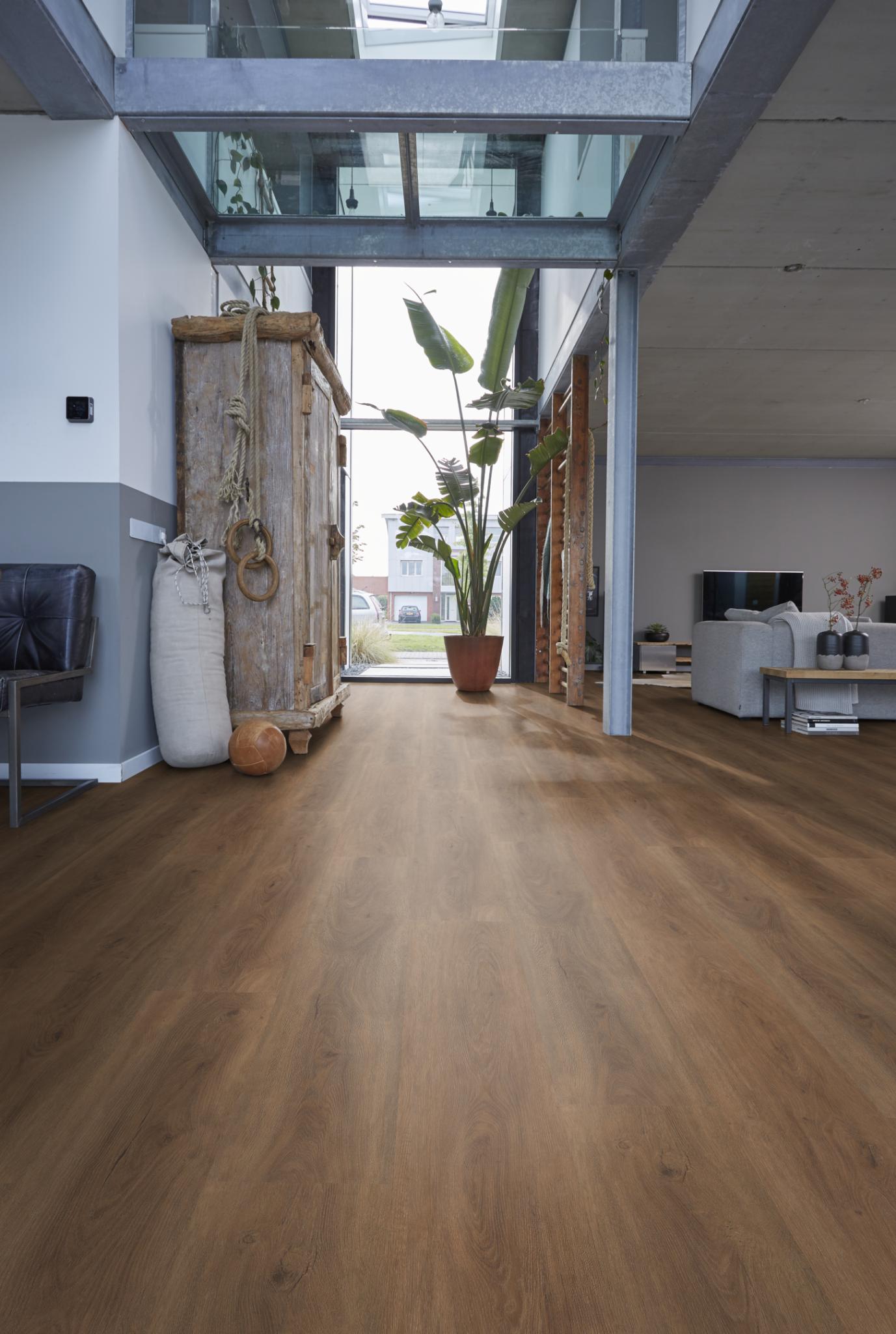 Floorlife Parramatta Warm Brown 1532 Dryback PVC Rechte Stroken - Solza.nl