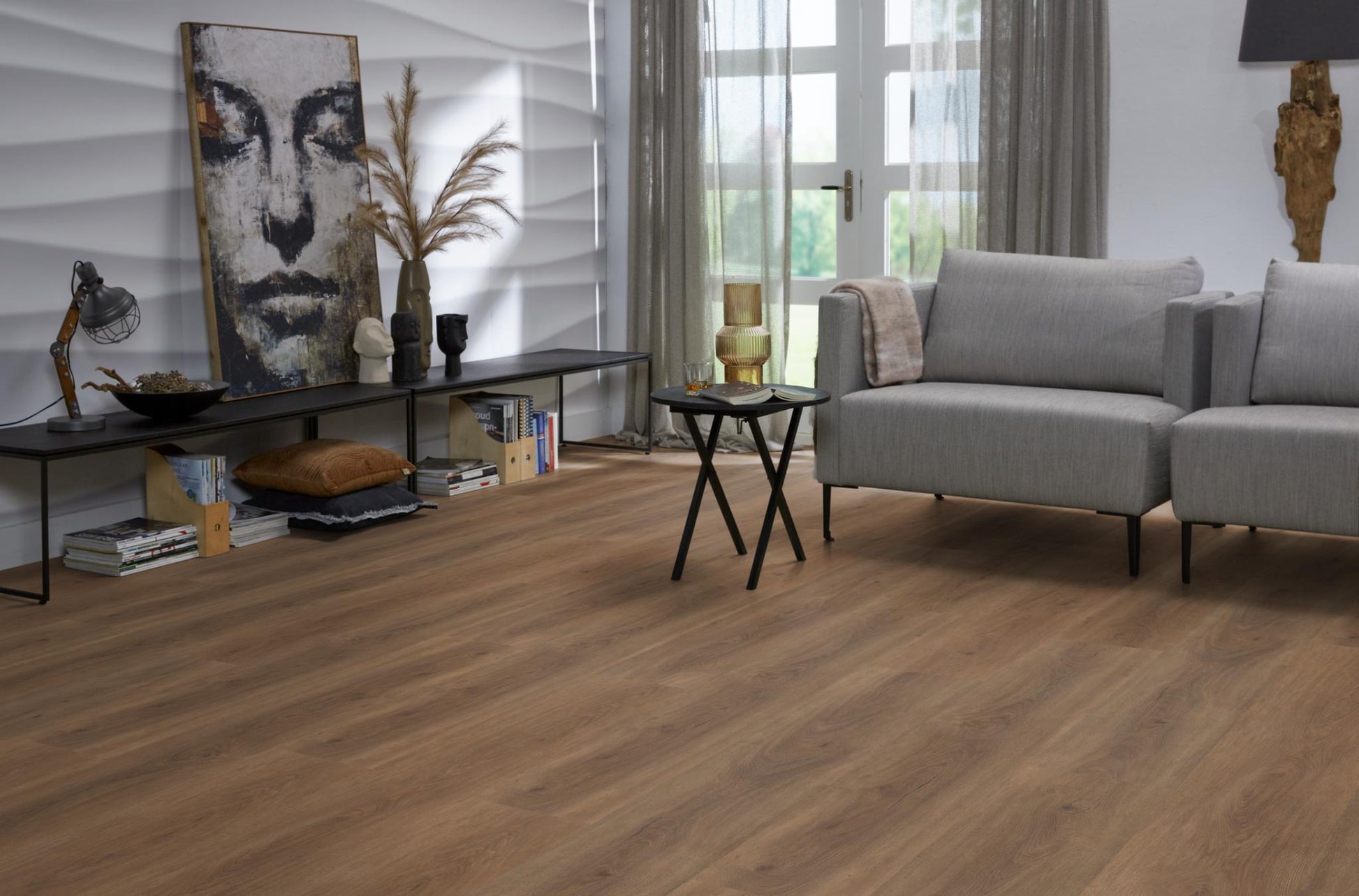 Floorlife Parramatta Warm Brown 1532 Dryback PVC Rechte Stroken - Solza.nl