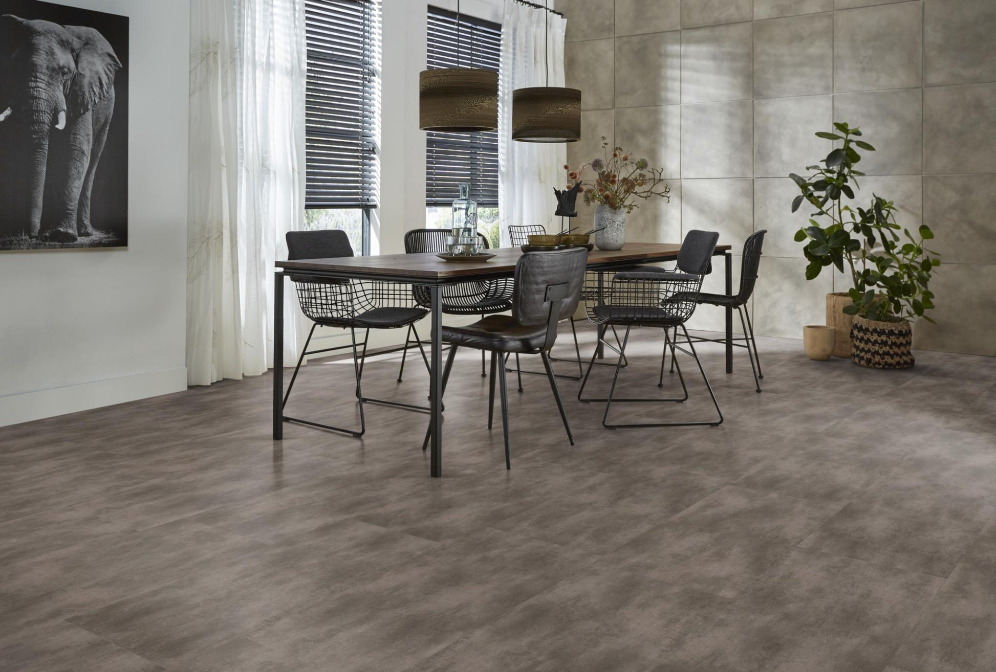 Floorlife The Rocks XL Mid Grey 2118 Tegel Dryback PVC - Solza.nl