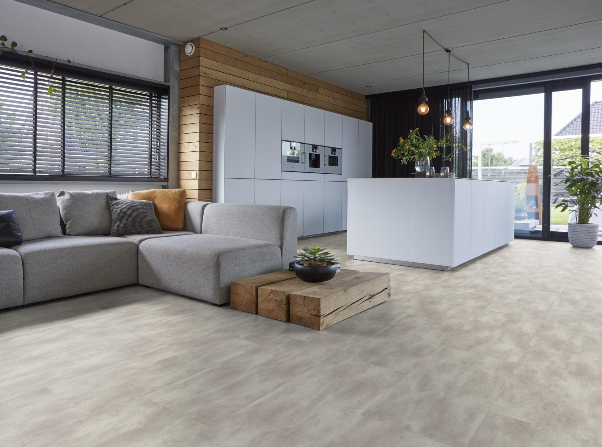 Floorlife The Rocks XL Off Grey 2116 Tegel Dryback PVC - Solza.nl