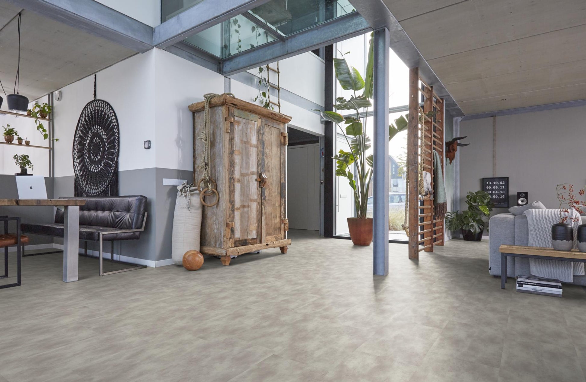 Floorlife The Rocks XL Off Grey 2116 Tegel Dryback PVC - Solza.nl