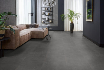 Floorlife Victoria Anthracite 5213 Tegel Dryback PVC - Zwarte PVC Vloertegel 61x61 cm