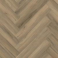 Floorlife Visgraat Click PVC YUP Herringbone Paddington Light Brown 3502 SRC - Solza.nl