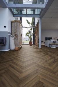 Floorlife Visgraat Click PVC YUP Herringbone Paddington Warm Brown 3501 SRC - Solza.nl