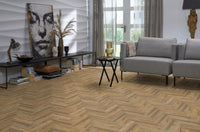 Floorlife Visgraat Click PVC YUP Herringbone Sydney Harbour Dark Oak 2504 SRC - Rustiek eikenlook - Solza.nl