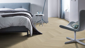 Floorlife Yup Fulham Chevron Natural Oak 1610 Dryback PVC - Hongaarse Punt