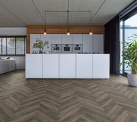 Floorlife Yup Herringbone Paddington Dark Grey Dryback PVC - Solza.nl