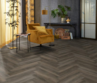 Floorlife Yup Herringbone Paddington Dark Grey Dryback PVC - Solza.nl