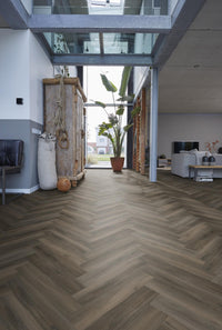 Floorlife Yup Herringbone Paddington Dark Grey Dryback PVC - Solza.nl