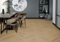 Floorlife Yup Merton Herringbone Light Oak Dryback PVC - Warme kleur - Solza.nl