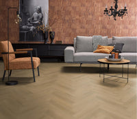 Floorlife Yup Merton Herringbone Light Oak Dryback PVC - Warme kleur - Solza.nl