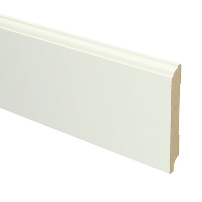 MDF Eigentijdse plint 90x12 wit voorgel. RAL 9010 - Solza.nl