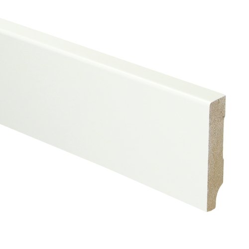 MDF Moderne plint 55x12 voorgelakt RAL 9016 - Solza.nl