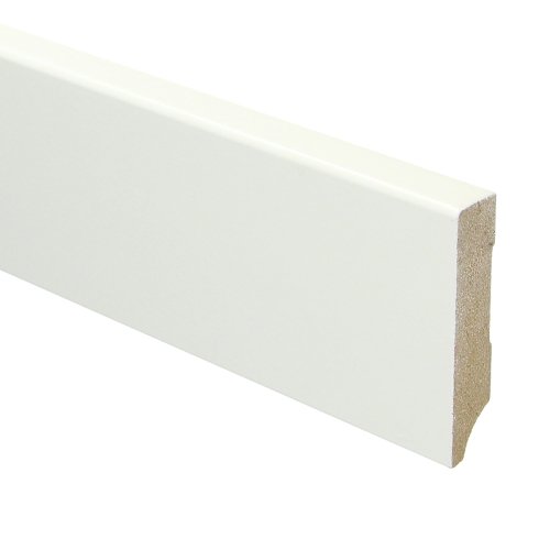 MDF Moderne plint 70x15 voorgelakt RAL 9016 - Solza.nl