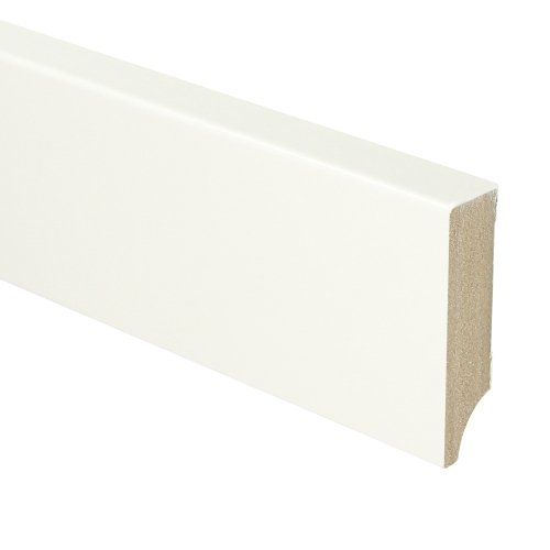 MDF Moderne plint 70x18 voorgelakt RAL 9016 - Solza.nl