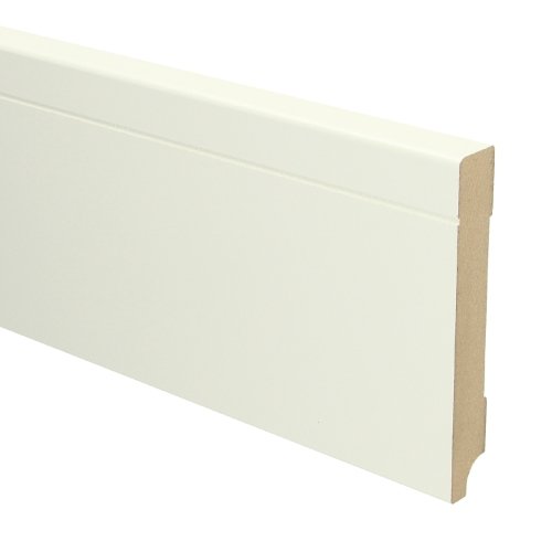 MDF Tijdloze plint 120x18 wit voorgel. RAL 9010 - Solza.nl