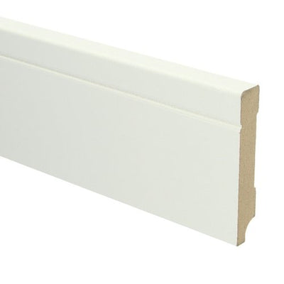 MDF Tijdloze plint 90x15 wit voorgelakt RAL 9010 - Solza.nl