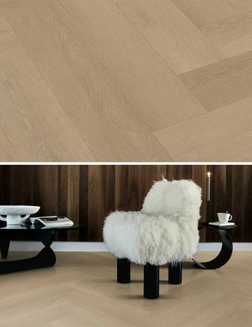 vtwonen Plak PVC Herringbone Warm Natural Dryback Visgraat
